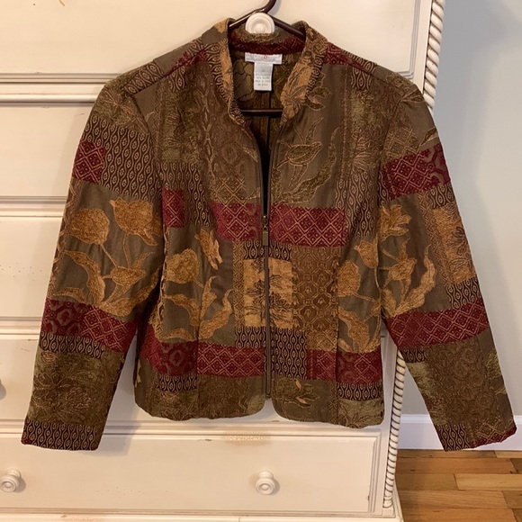 Preswick & Moore Jackets & Blazers - Preswick & Moore Floral Tapestry Jacket Blazer Women’s Size M Multicolored